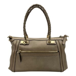 Twist Shoulder Bag Gold in Calfskin, Gold hardware