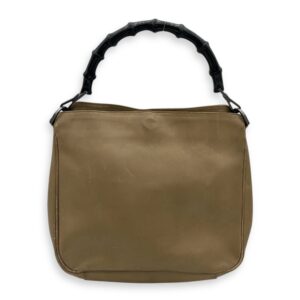 Bamboo Top Handle Bag Beige in Calfskin, Silver hardware
