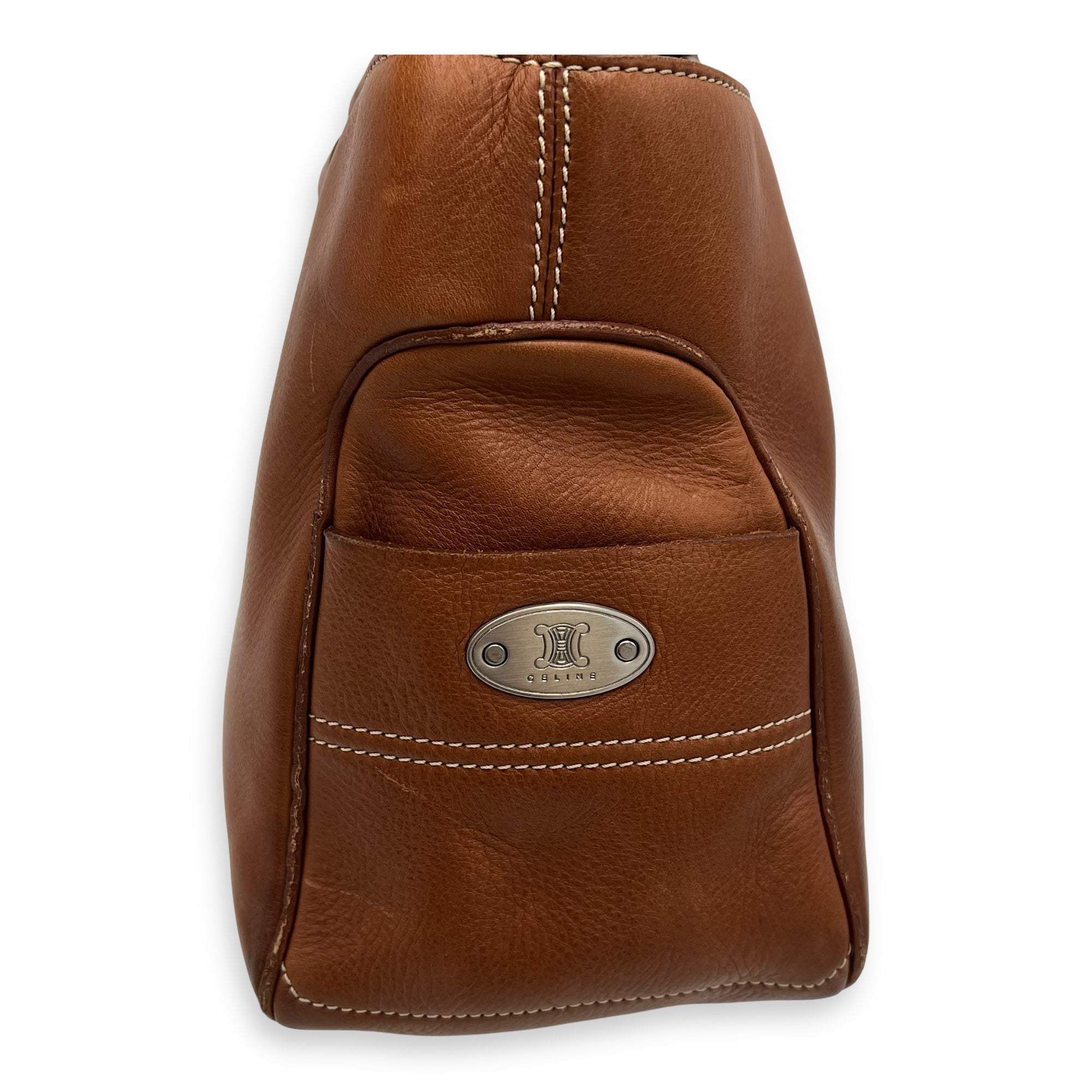 Boogie Top Handle Bag Brown in Calfskin, Silver hardware - Image 11