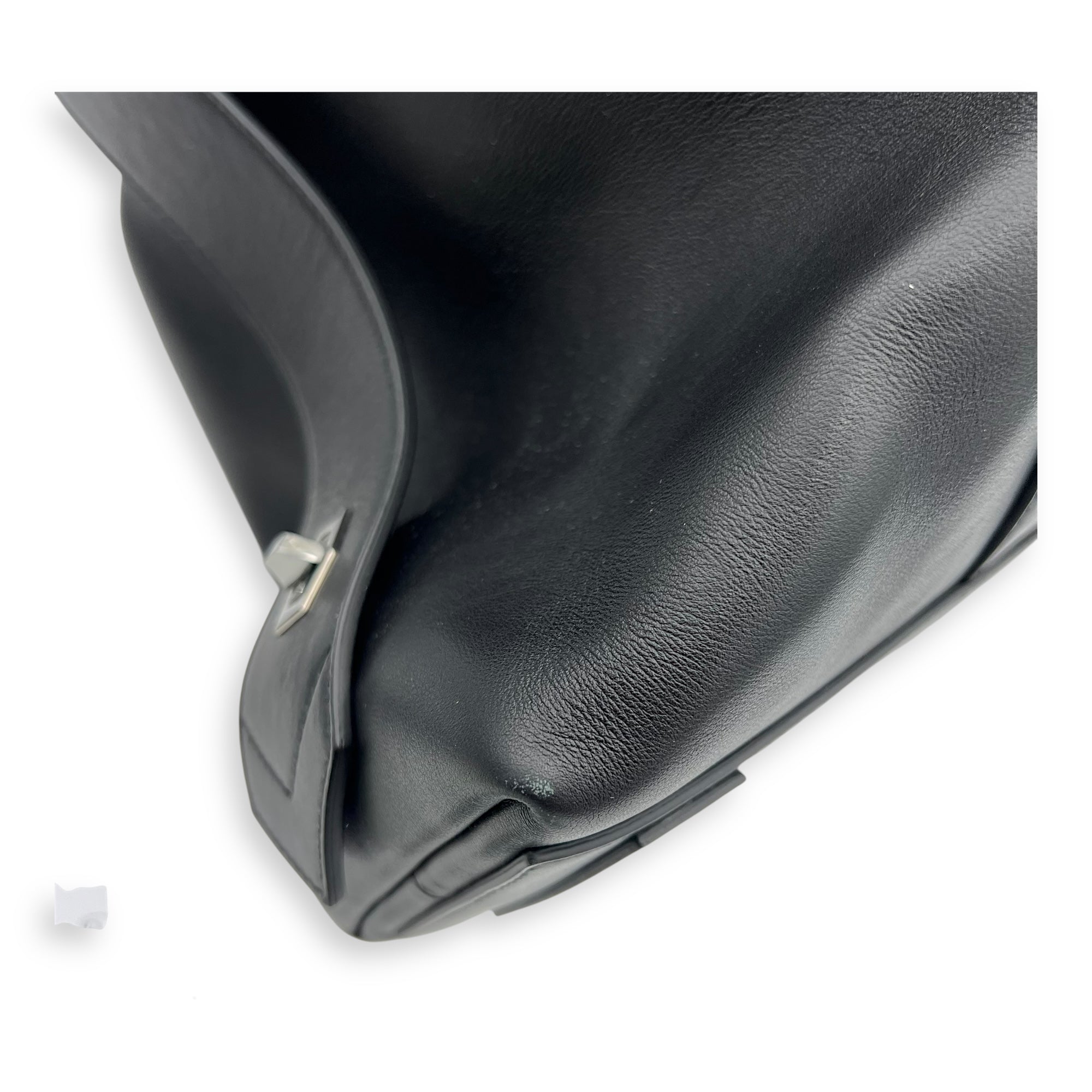 Antigona Maxi Black Duffle Bag in Calfskin, Silver hardware - Image 10