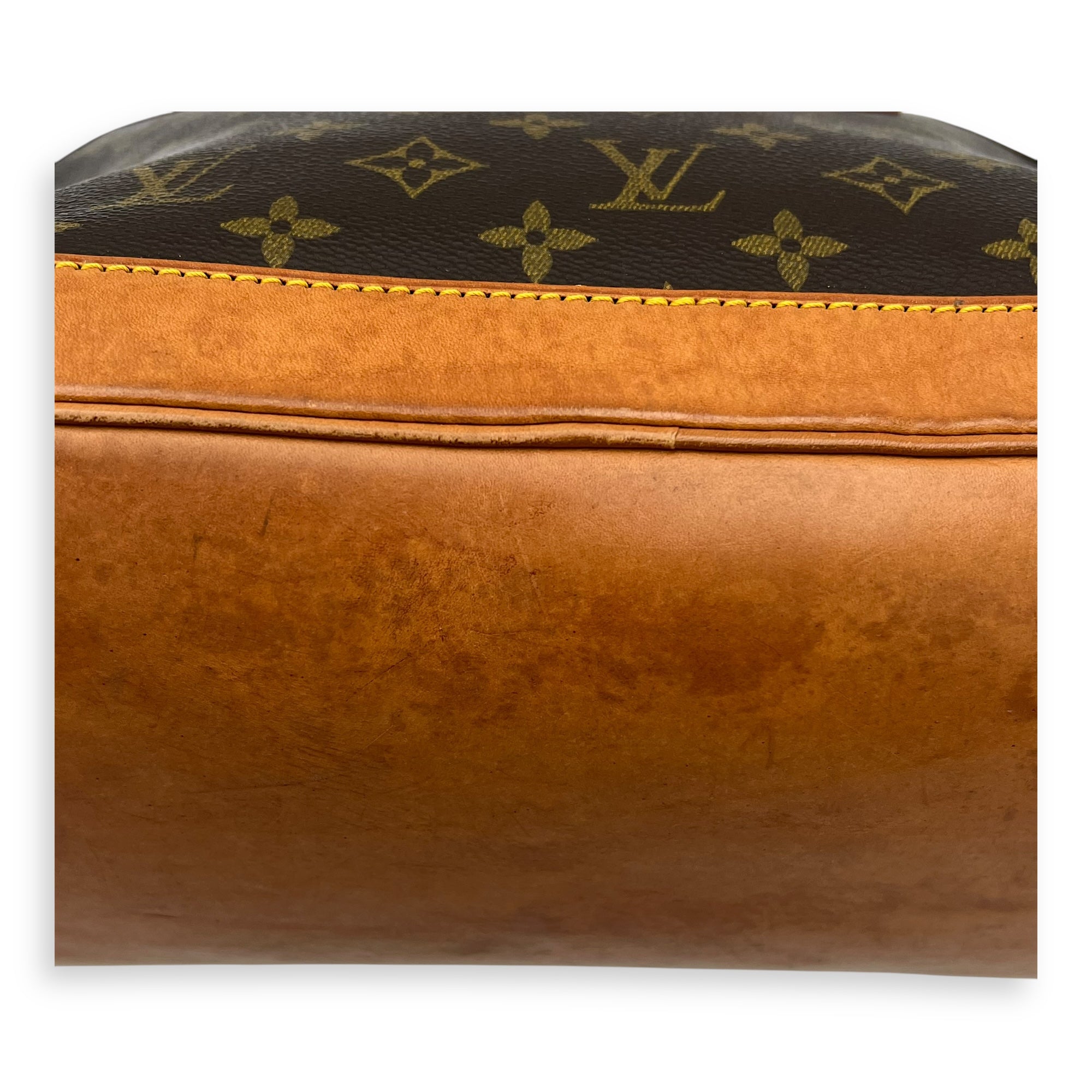 Alma Top Handle Bag PM Brown in Monogram Coated Canvas, Gold hardware - Image 15