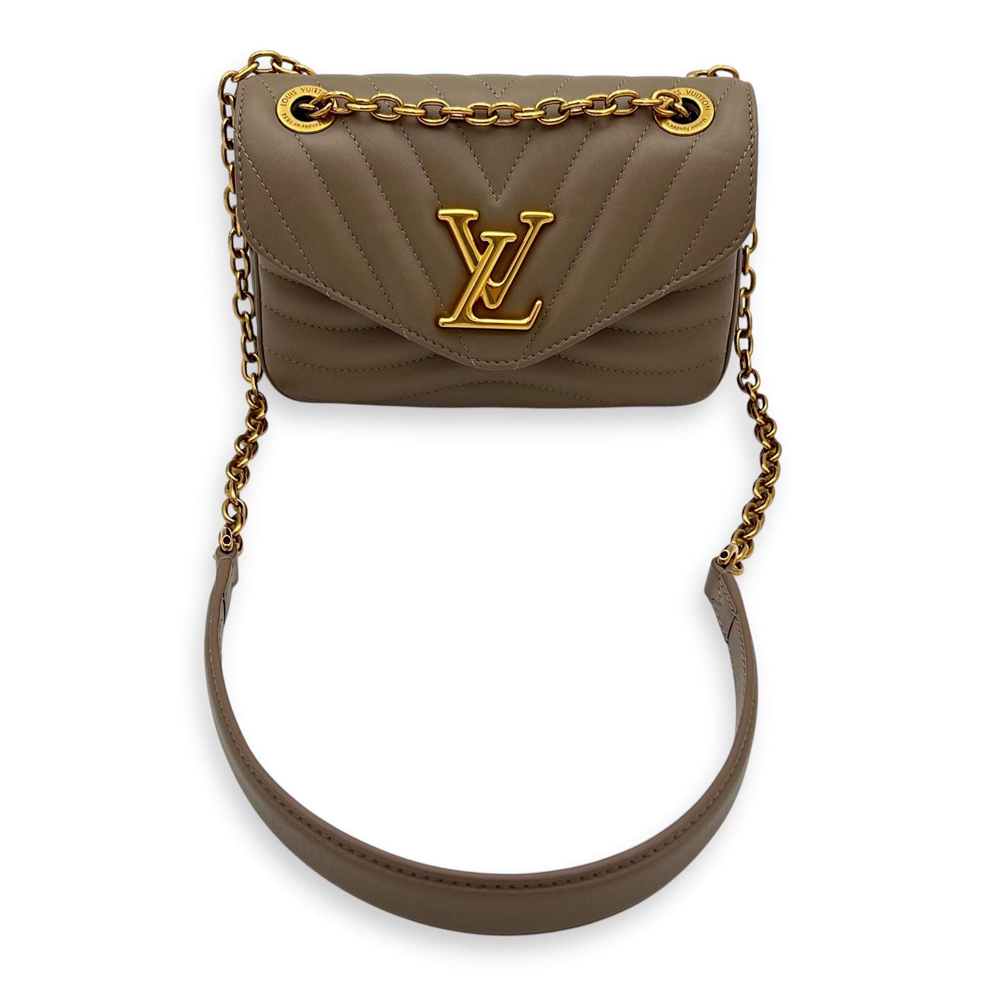 New Wave PM Crossbody bag in Calfskin, Gold Hardware - Image 11