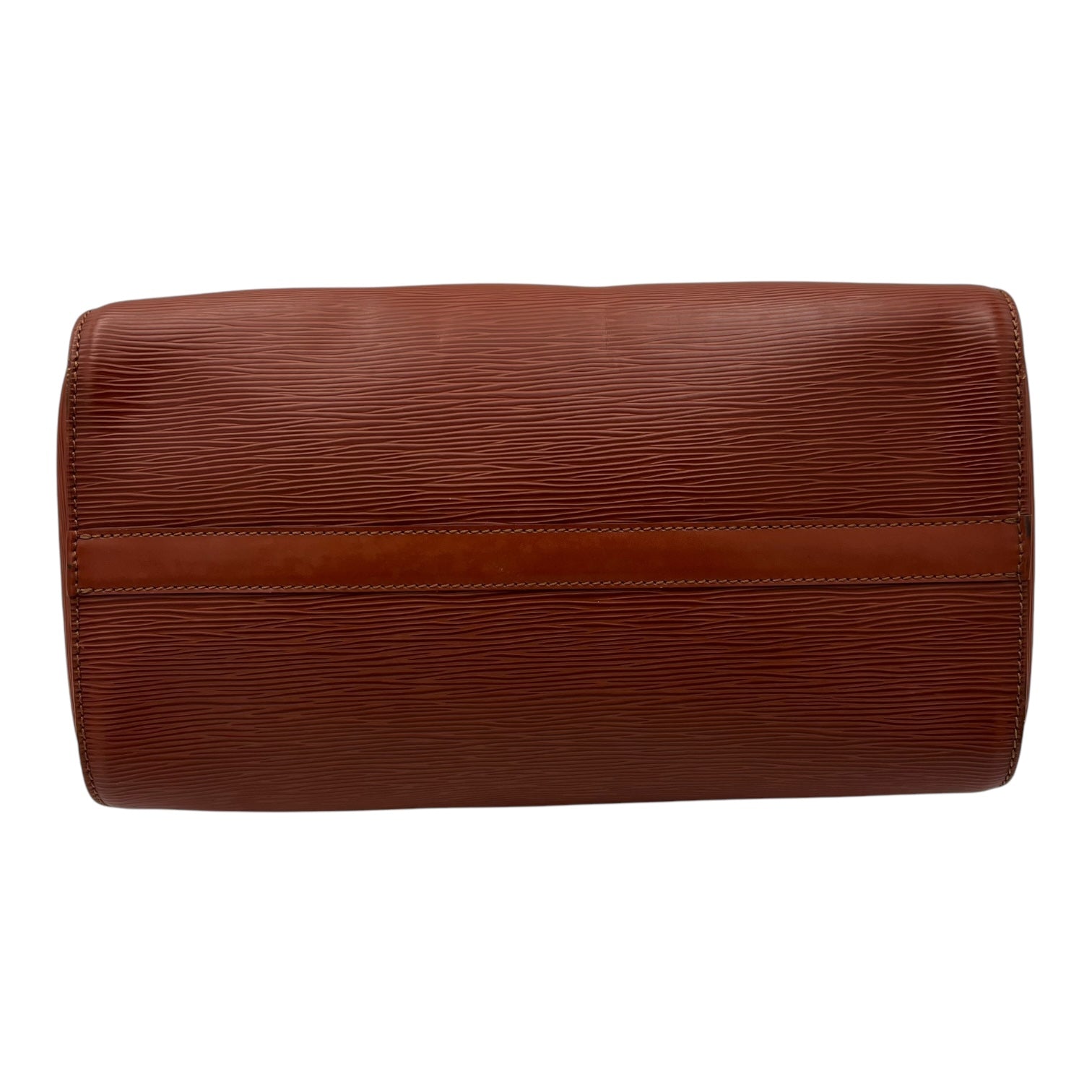 Speedy Brown Top Handle Bag in Epi Leather, Gold hardware - Image 6