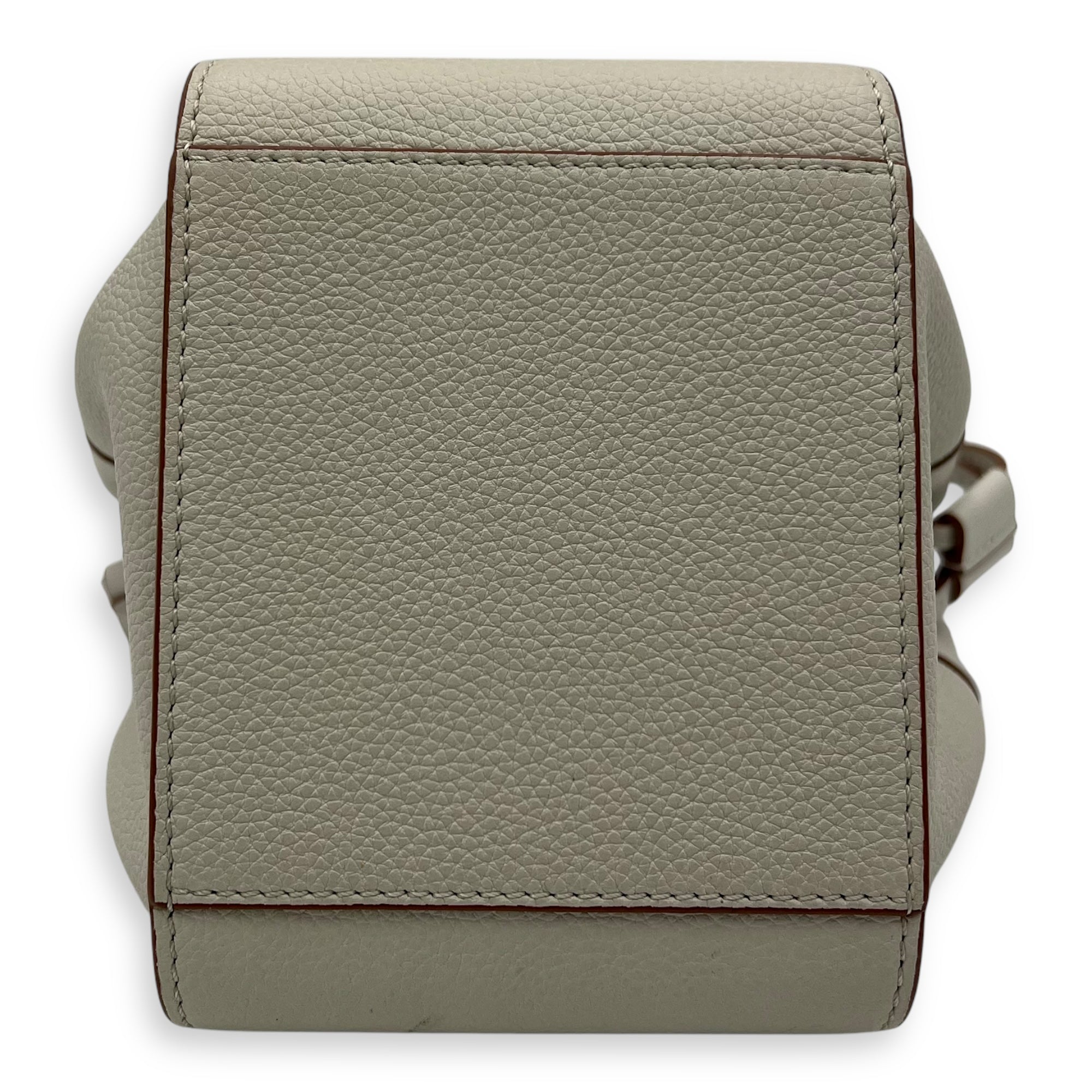 Hammock Crossbody Bag Mini White in Calfskin, Gold hardware - Image 6