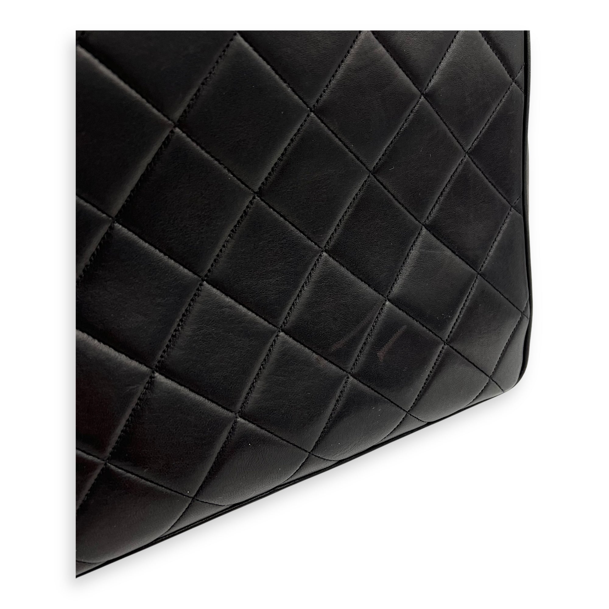 Vintage Big CC Tote Bag Black in Lambskin, Gold hardware - Image 13