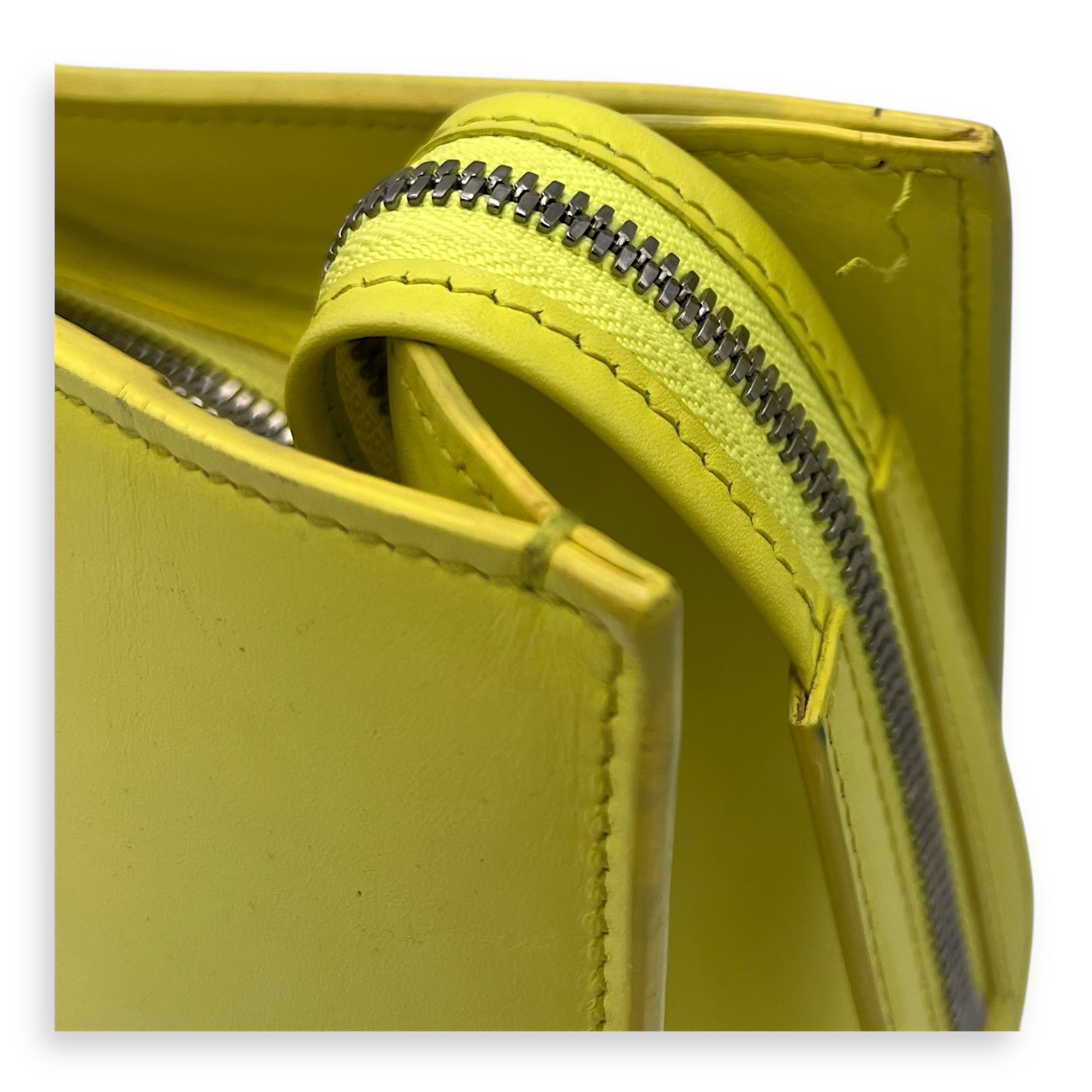 Cadle Top Handle Bag Medium Yellow in Calfskin, Gold hardware - Image 15