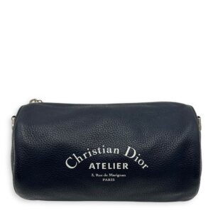 Roller Blue Crossbody Bag in Calfskin, Silver hardware