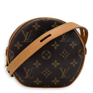 Boite a Chapeau PM Brown Crossbody Bag in Monogram Coated Canvas, Gold hardware