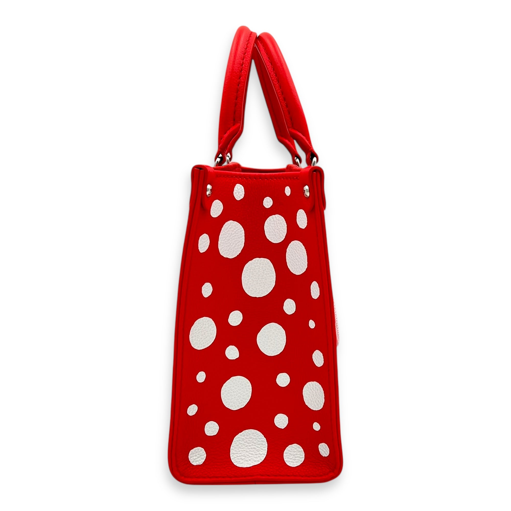 OnTheGo PM x Yayoi Kusama Top Handle Bag in Empreinte Leather, Silver hardware - Image 4