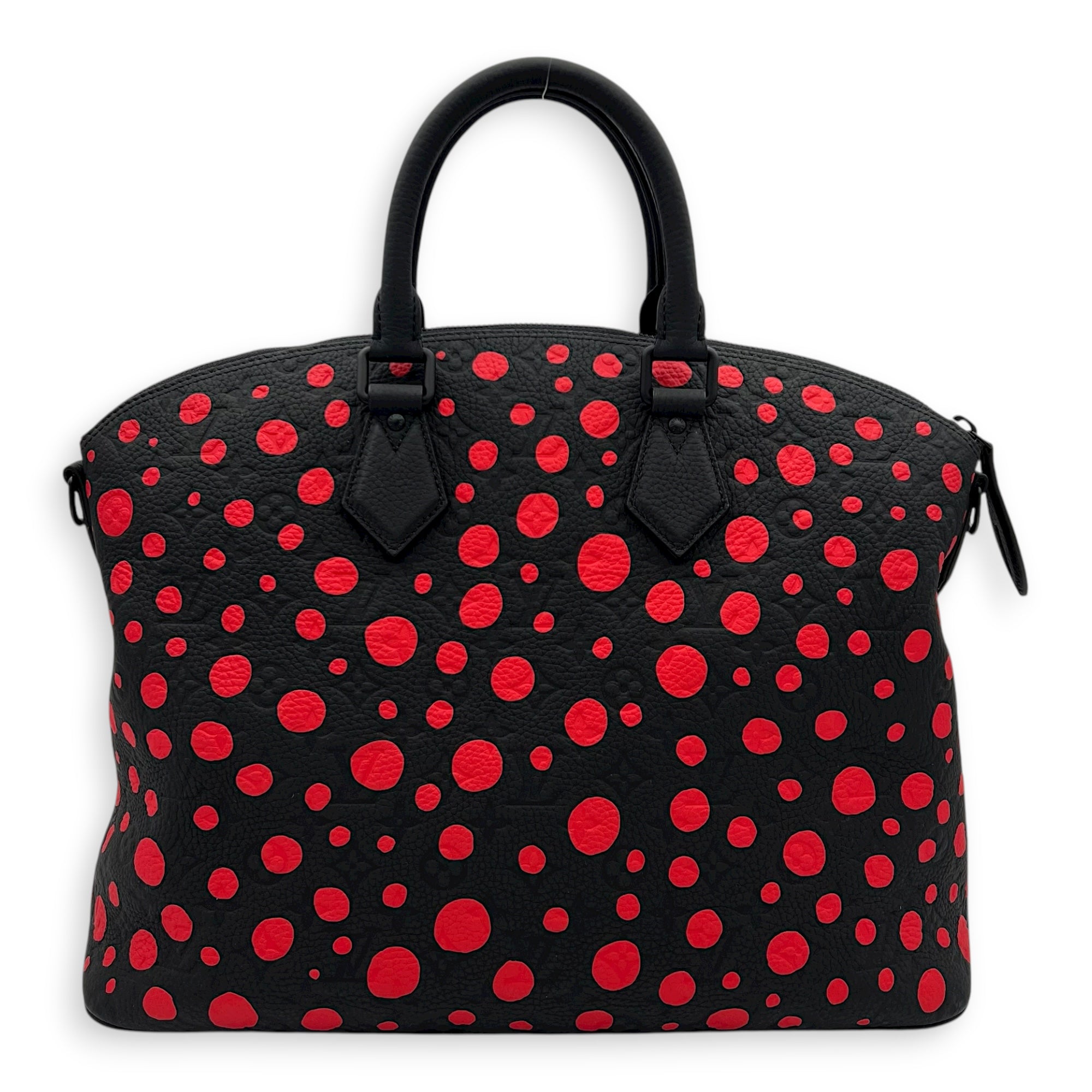 Lockit x Yayoi Kusama Top Handle Bag in Empreinte Leather, black hardware - Image 3