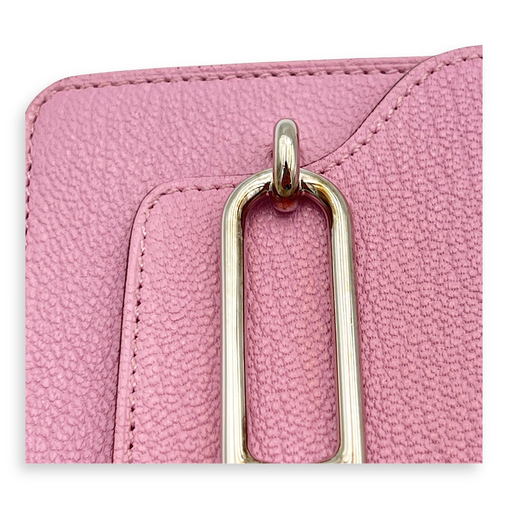 Roulis Slim Pink in Chevre Leather, Palladium hardware - Image 8
