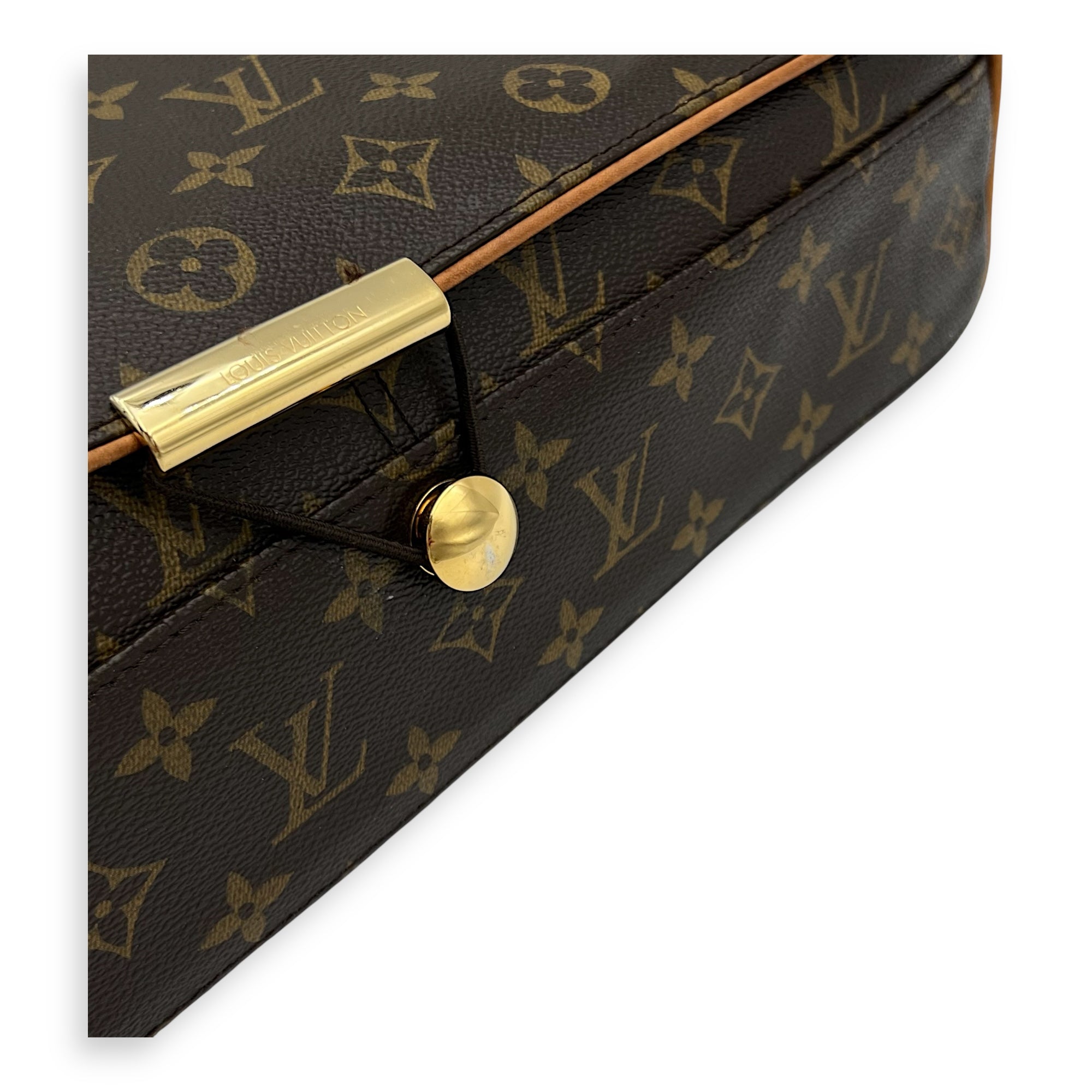 Valmy GM Brown Messenger in Monogram Coated Canvas, Gold hardware - Image 13