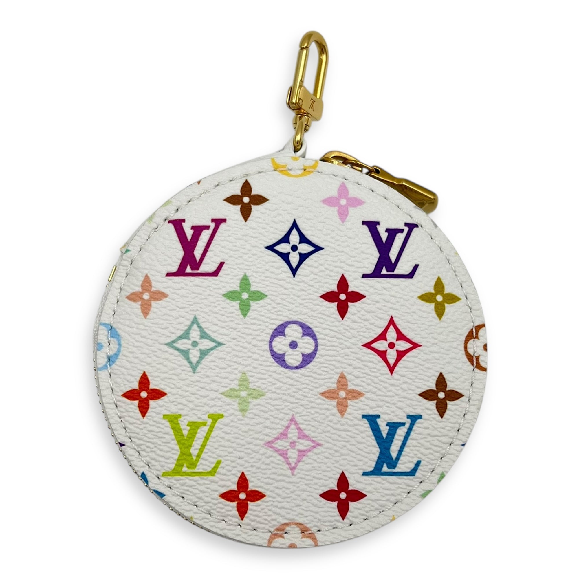 Marellini Shoulder Bag White in Epi Leather, Gold hardware - Image 8