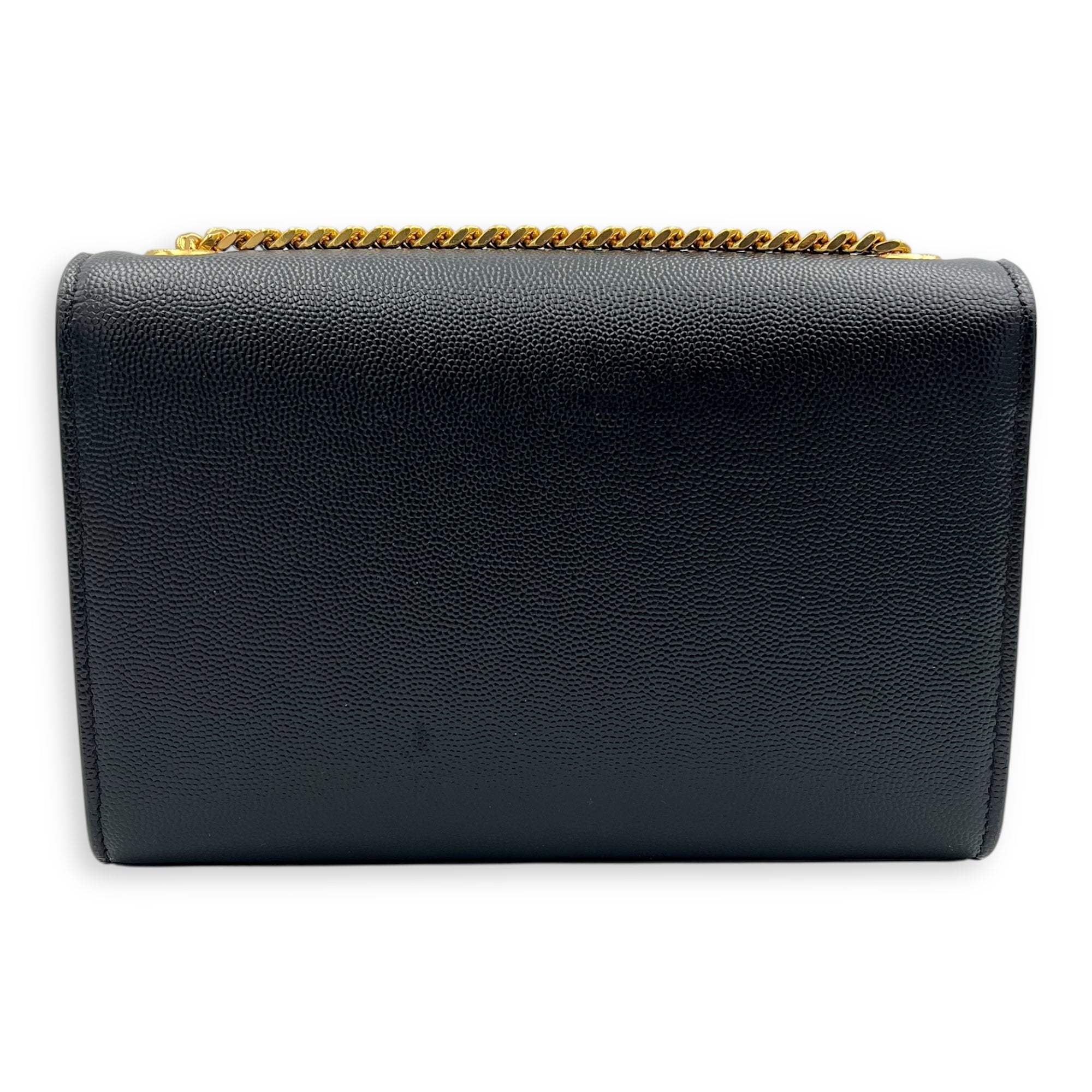 Kate Crossbody Bag Small Black in Caviar Leather, Gold hardware - Image 3
