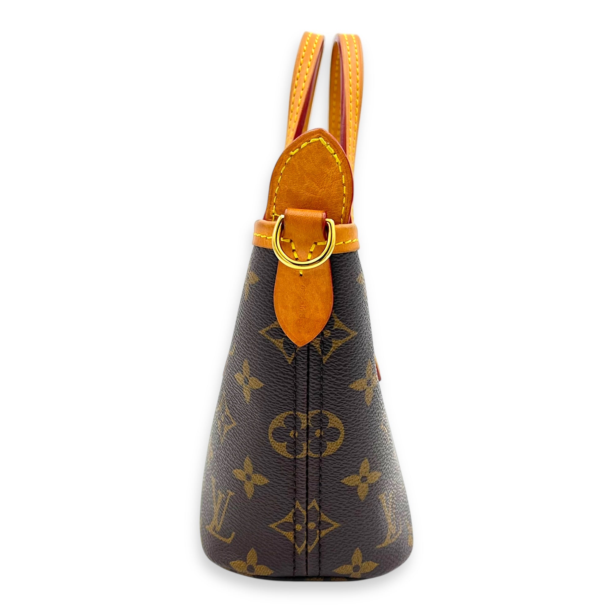 Neverfull Top Handle Bag BB Brown in Monogram Coated Canvas, Gold hardware - Image 5