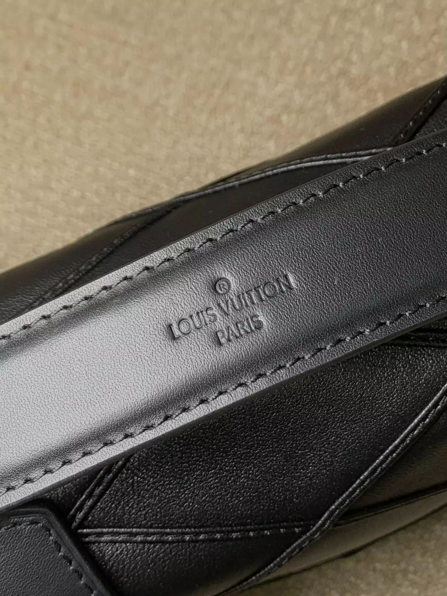 Side Trunk PM Malletage Black Leather - Repbags.ru - Image 6