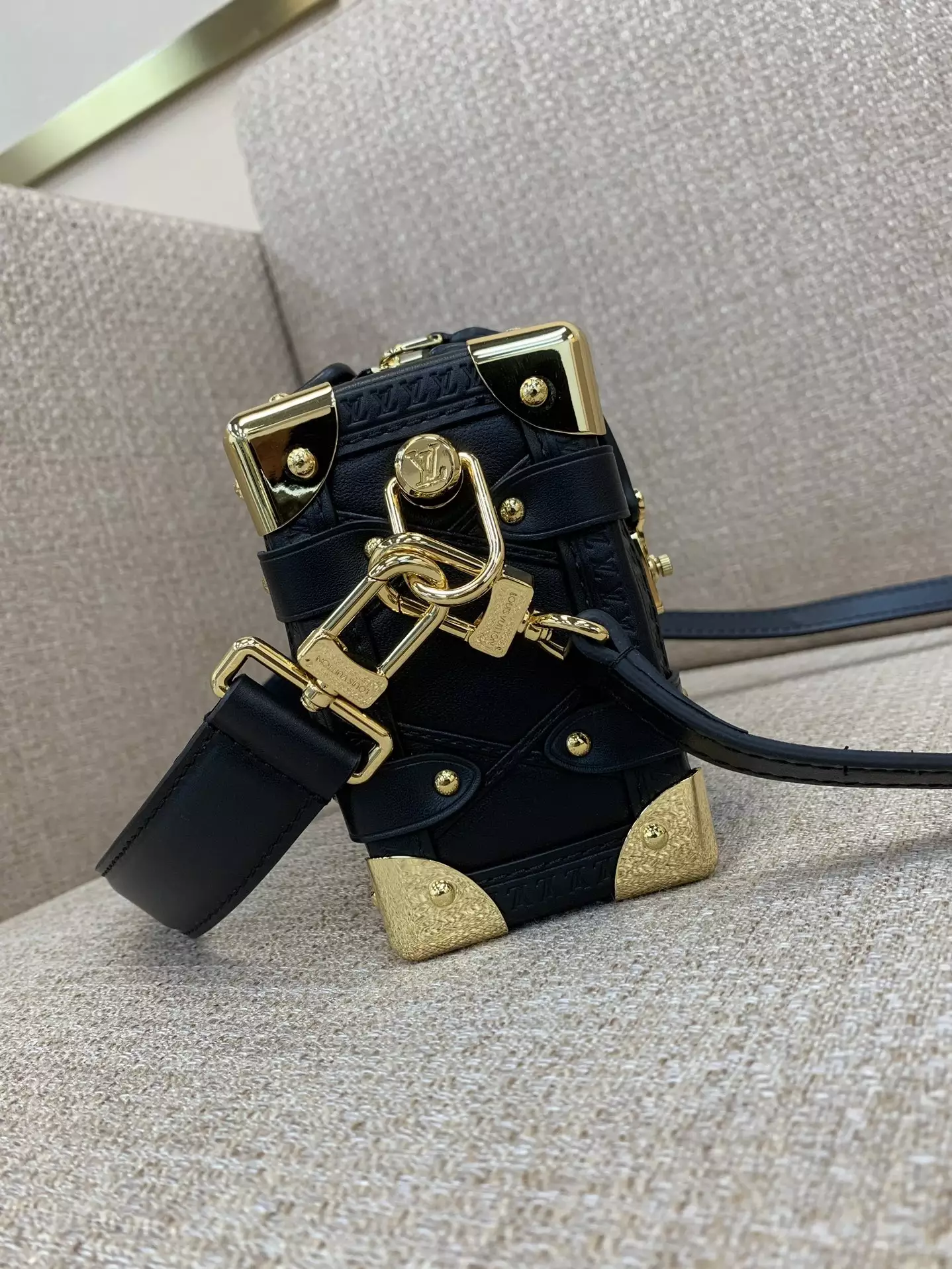 Side Trunk PM Malletage Black Leather - Repbags.ru - Image 5