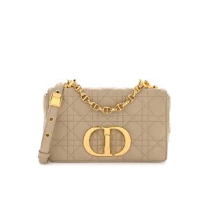 Small Dior Caro Bag Beige Supple Cannage