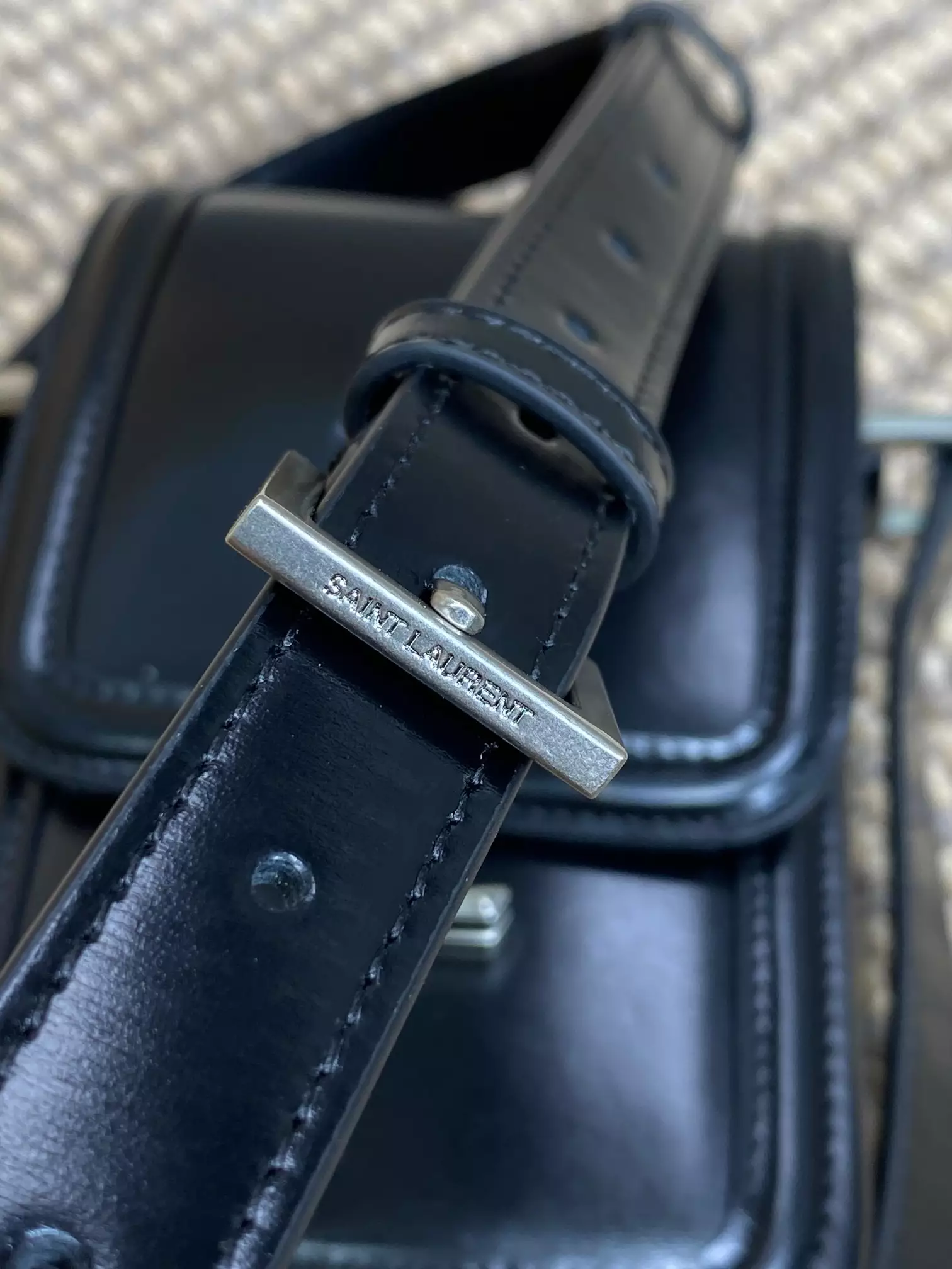 Solferino Mini in Black Smooth Leather - YB066 - Repbags.ru - Image 7