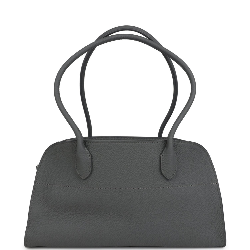 The Row Margaux Shoulder 12 Bag Timouse Grey Calfskin Silver Hardware - Image 5