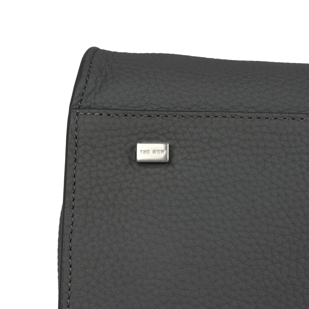 The Row Soft Margaux 15 Bag Timouse Grey Calfskin Silver Hardware - Image 9