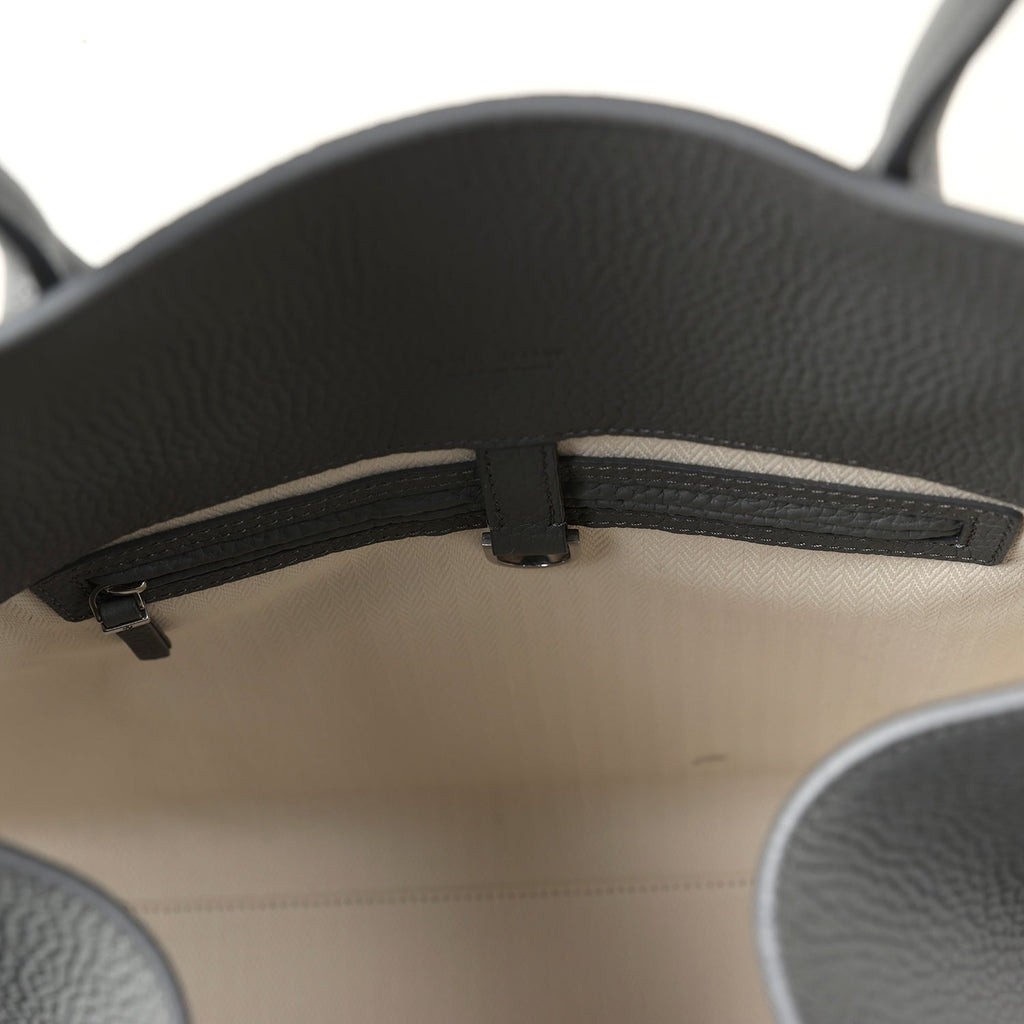 The Row Soft Margaux 15 Bag Timouse Grey Calfskin Silver Hardware - Image 13