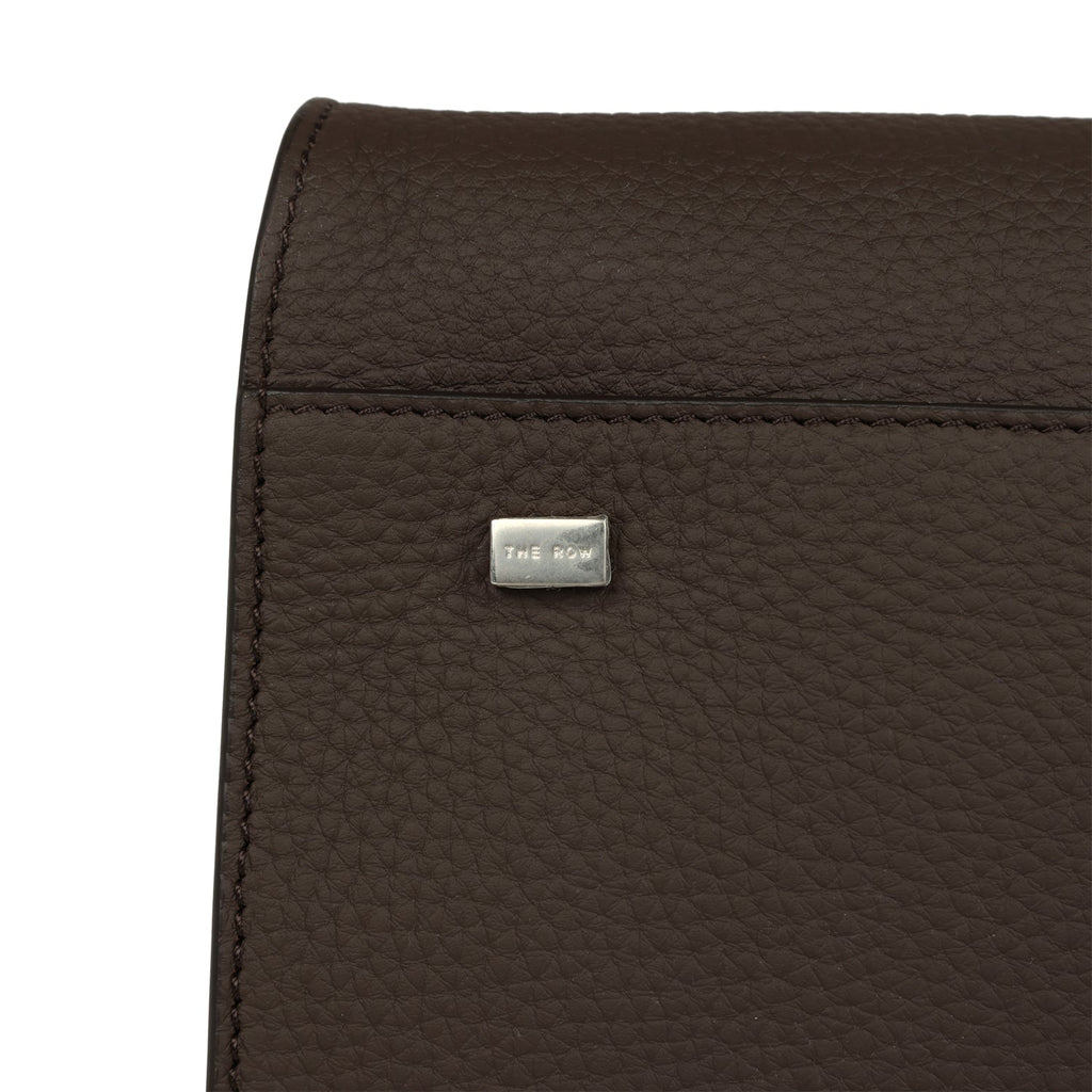 The Row Soft Margaux 15 Bag Deep Brown Calfskin Silver Hardware - Image 9