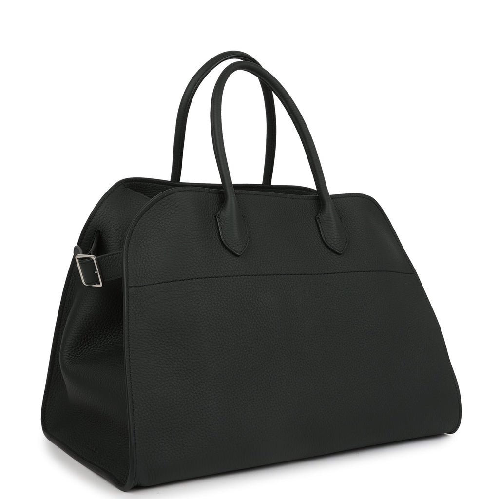 The Row Soft Margaux 15 Bag Dark Pine Calfskin Silver Hardware - Image 3