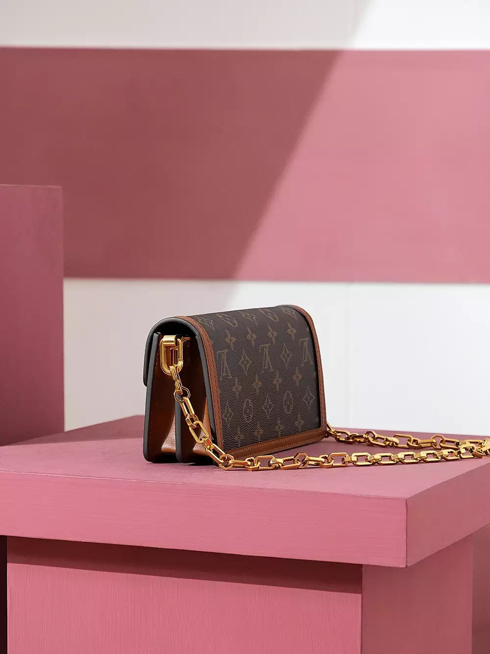 Dauphine East West Monogram Reverse Brown - Repbags.is - Image 5