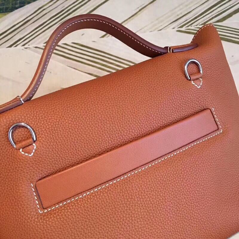 Hermes 24/24 29 Bag In Brown Clemence Calfskin - Image 7
