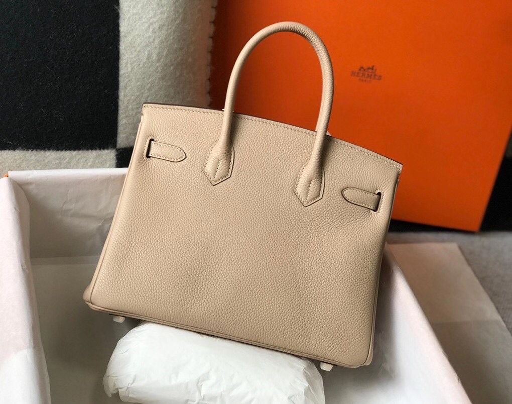 Hermes Birkin 35cm Bag In Trench Clemence Leather GHW - Image 3