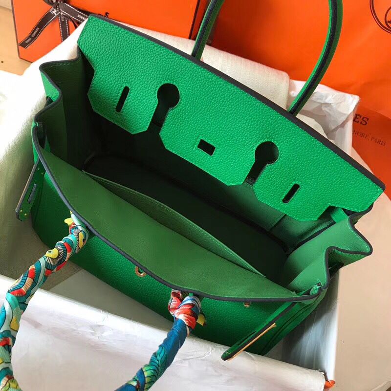 Hermes Birkin 30 Handmade Bag In Bambou Clemence Leather - Image 8