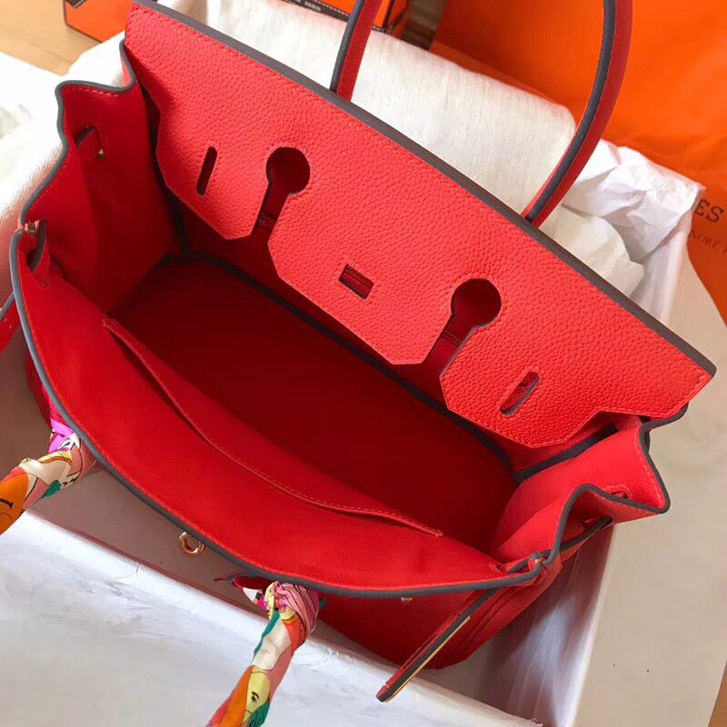 Hermes Birkin 30 Handmade Bag In Rose Extreme Clemence Leather - Image 7