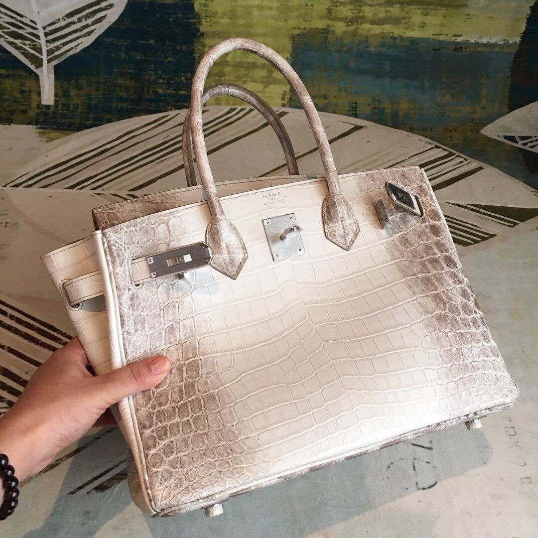 Hermes Birkin 30 Bag In Himalaya Niloticus Crocodile Skin - Image 4