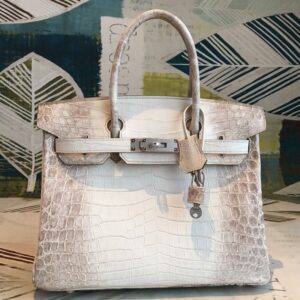 Hermes Birkin 30 Bag In Himalaya Niloticus Crocodile Skin