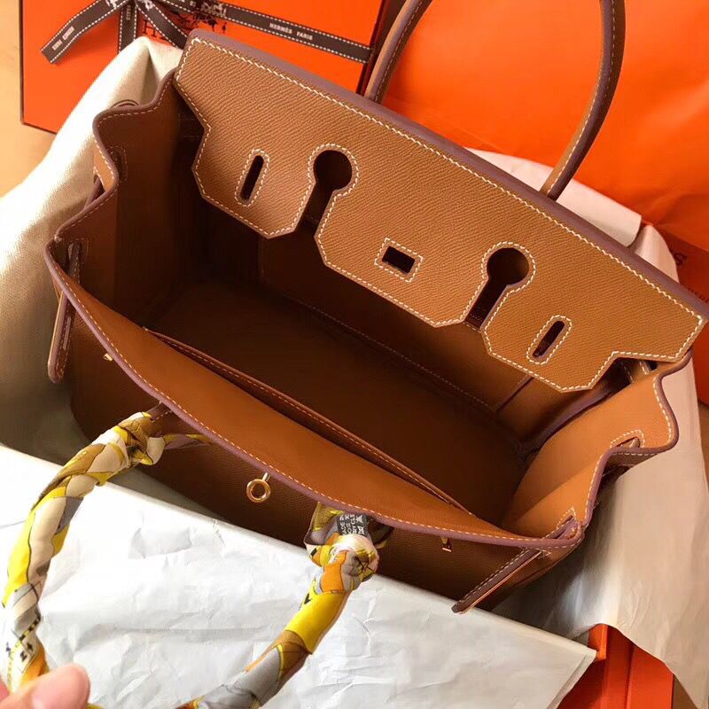Hermes Birkin 30 Handmade Bag In Gold Epsom Leather - Image 7