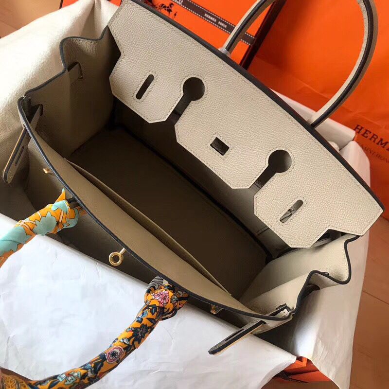Hermes Birkin 30 Handmade Bag In Tourterelle Epsom Leather - Image 6