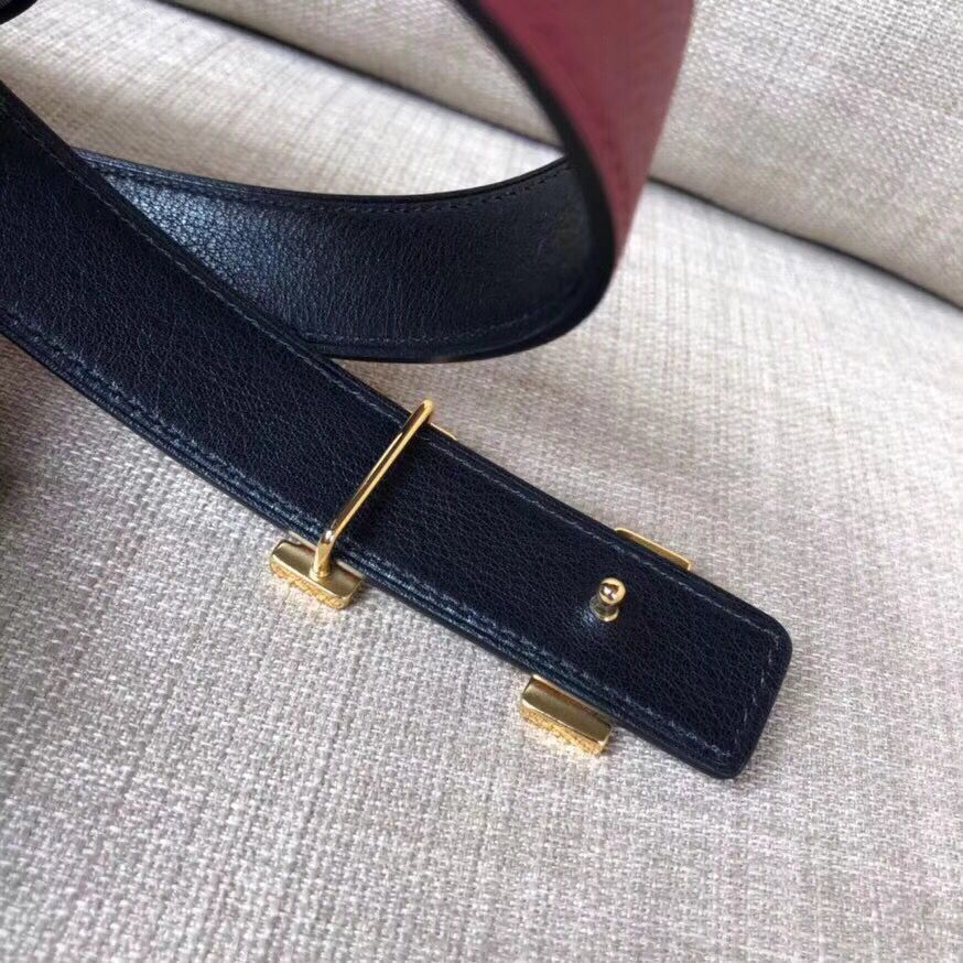 Hermes Mini Constance 24mm Reversible Belt Black/Ruby - Image 3