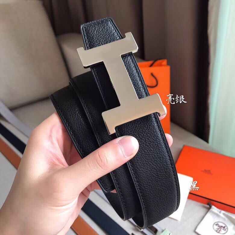 Hermes Constance Belt Buckle & Black Clemence 38 MM Strap - Image 3