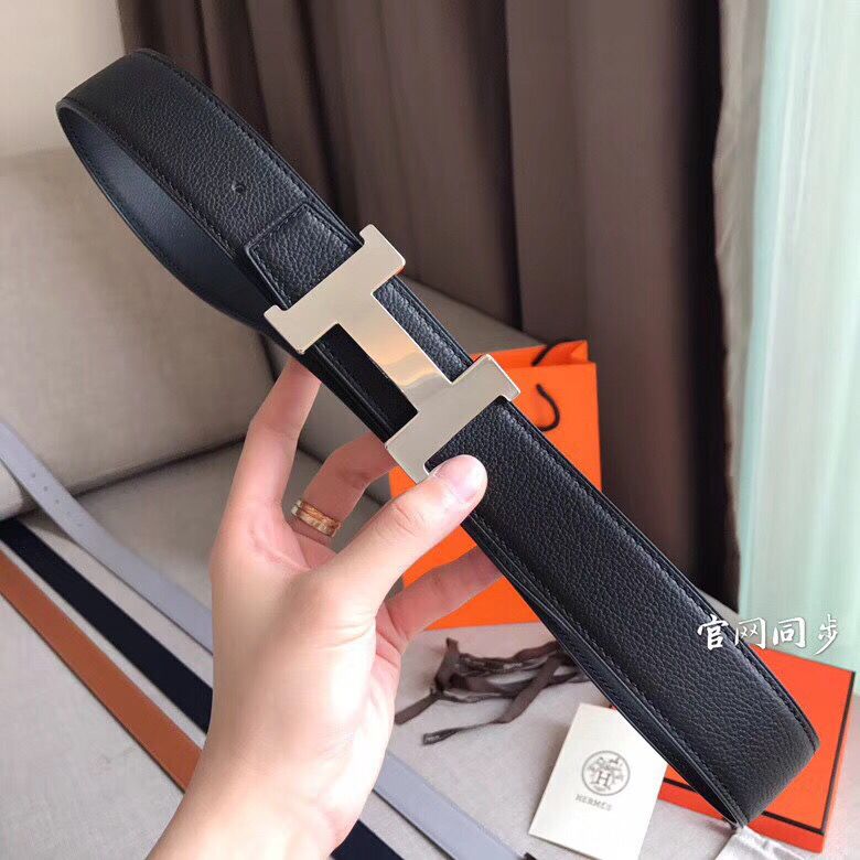 Hermes Constance Belt Buckle & Black Clemence 38 MM Strap - Image 4