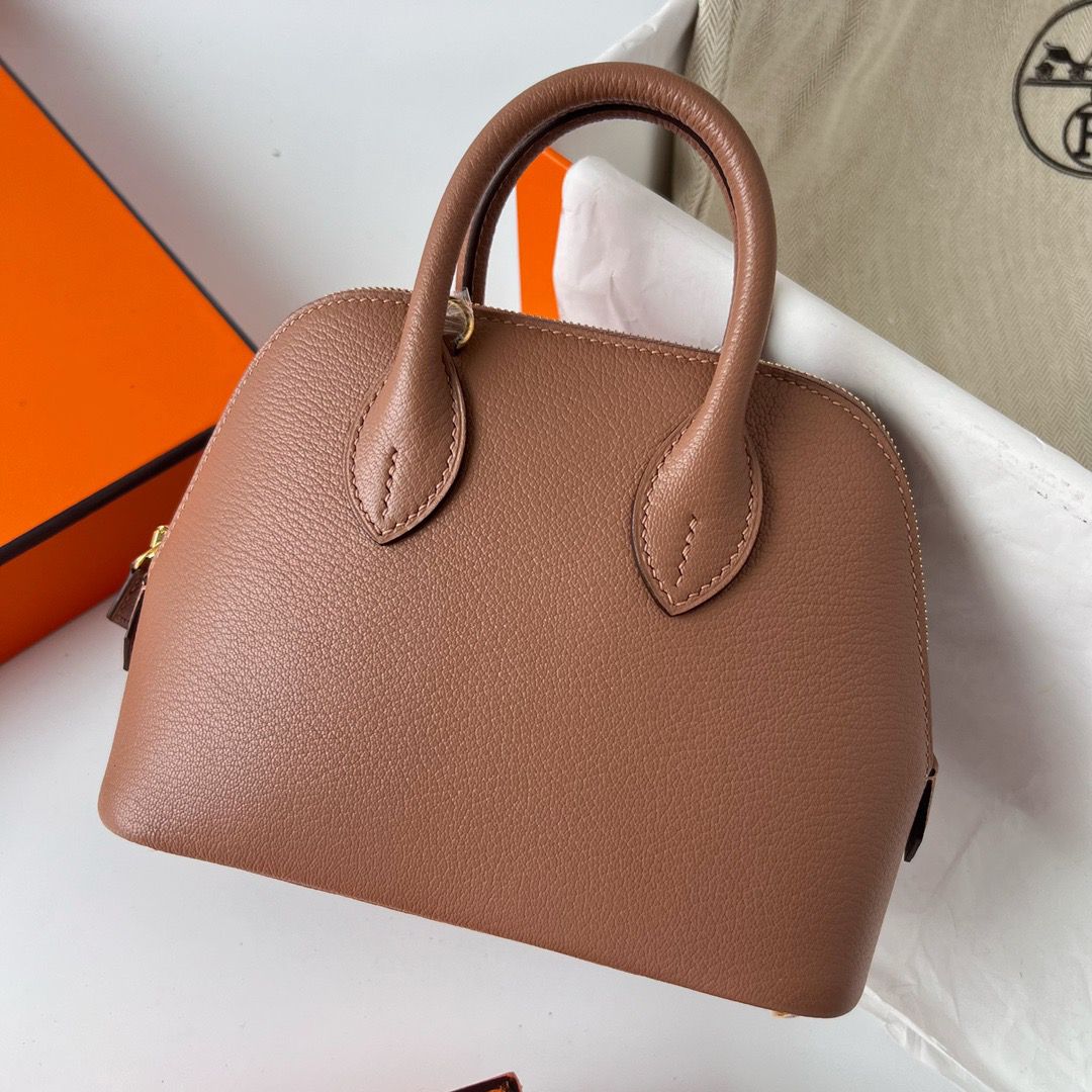 Hermes Bolide 1923 Mini Handmade Bag In Quebracho Chevre Mysore Leather - Image 3