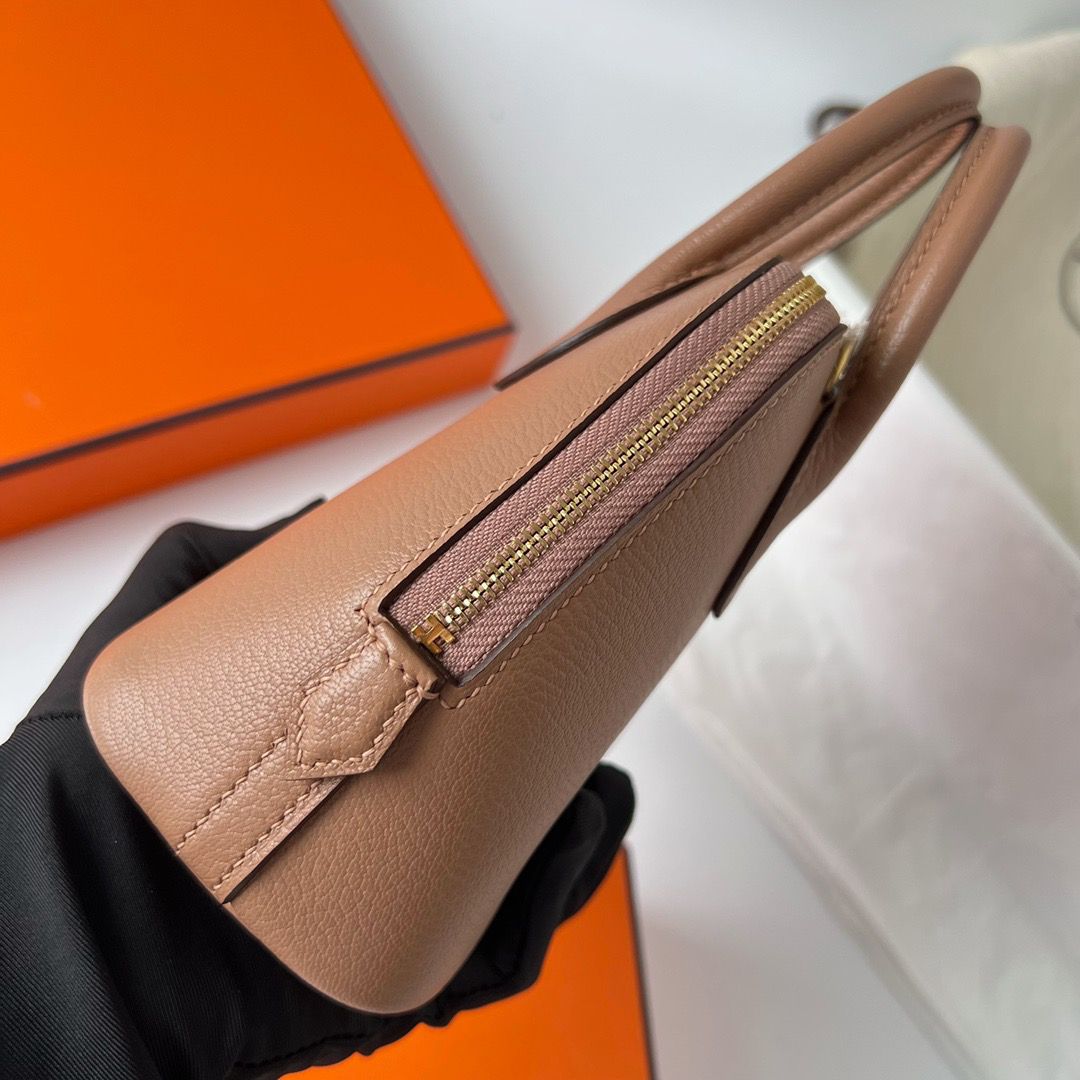 Hermes Bolide 1923 Mini Handmade Bag In Quebracho Chevre Mysore Leather - Image 5