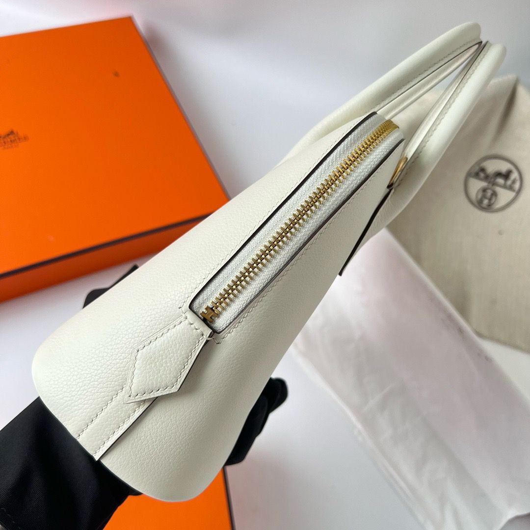 Hermes Bolide 1923 25 Handmade Bag In Nata Evercolor Calfskin - Image 5