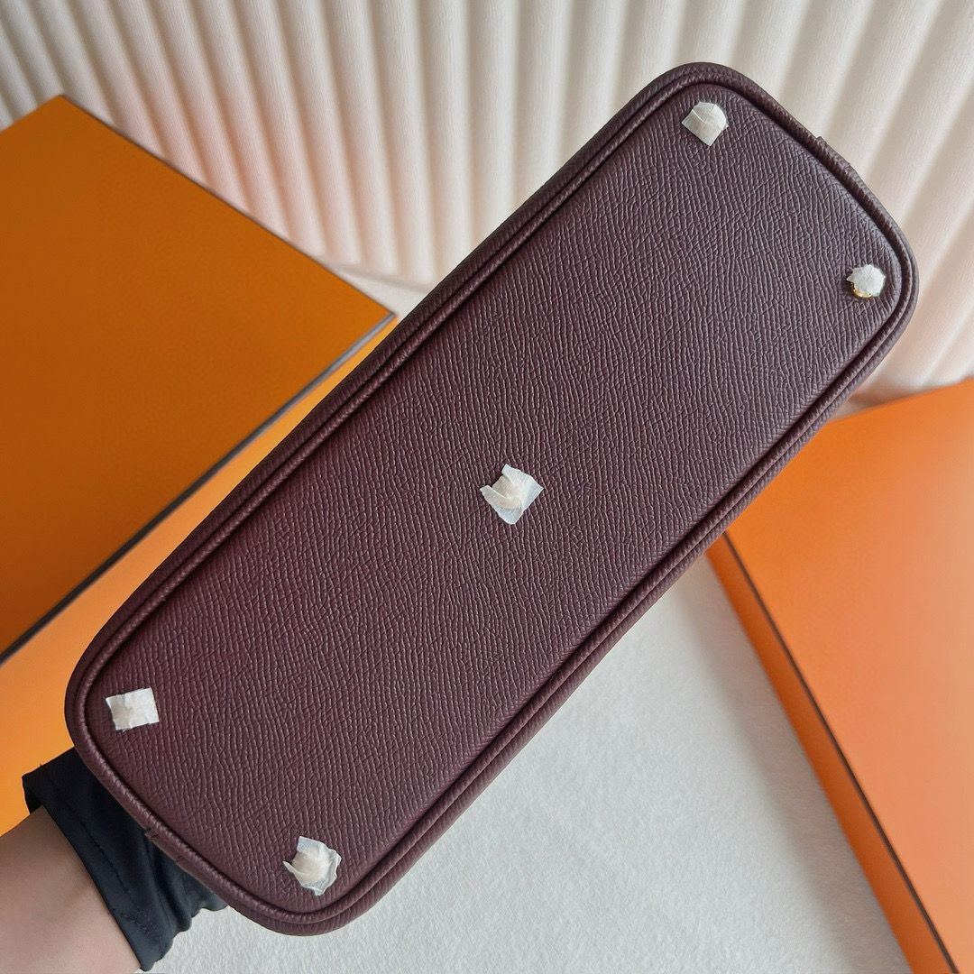 Hermes Bolide 1923 25 Handmade Bag in Bordeaux Epsom Calfskin - Image 10