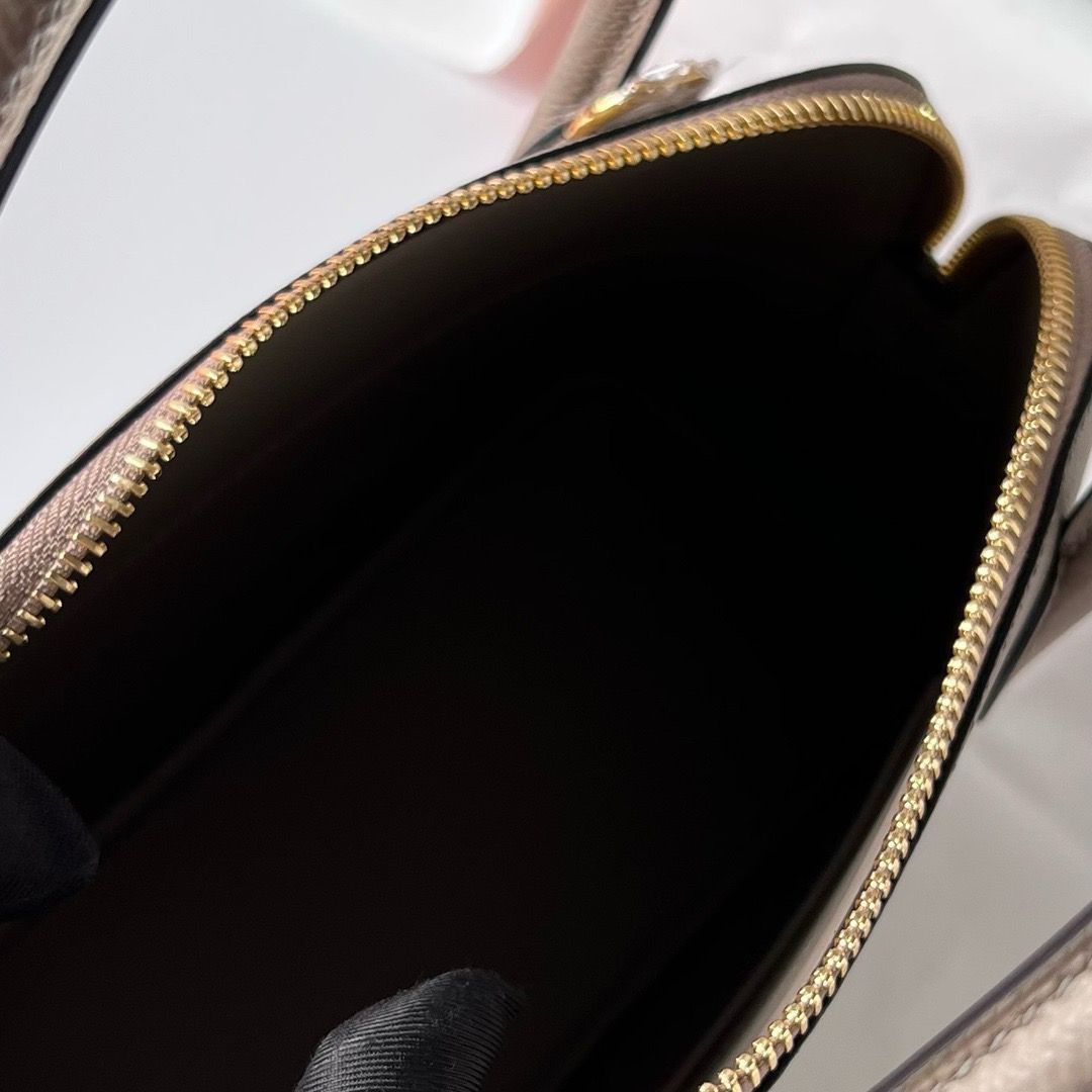 Hermes Bolide 1923 27 Handmade Bag In Gris Asphalt Epsom Calfskin - Image 9