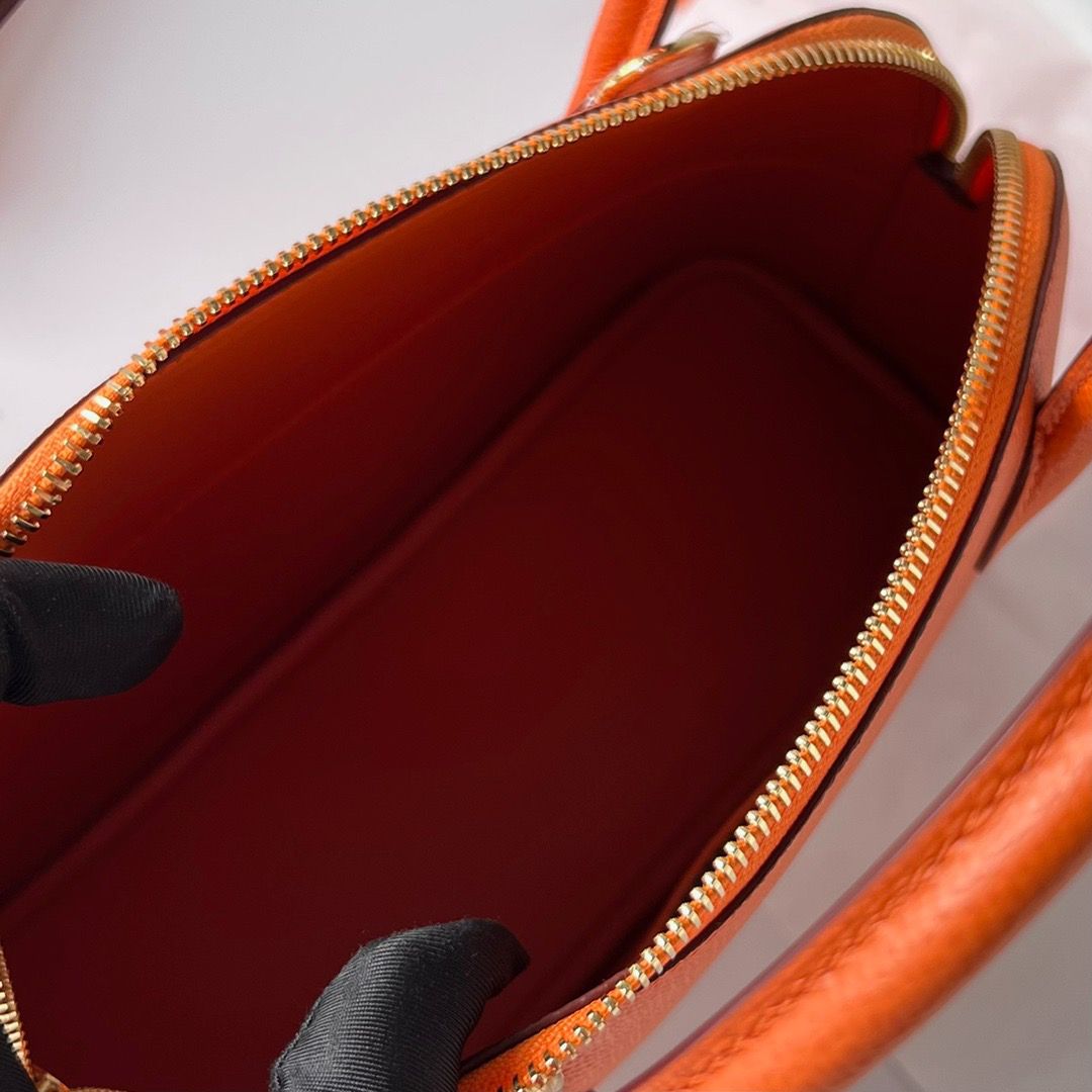 Hermes Bolide 1923 27 Handmade Bag In Orange Epsom Calfskin - Image 9