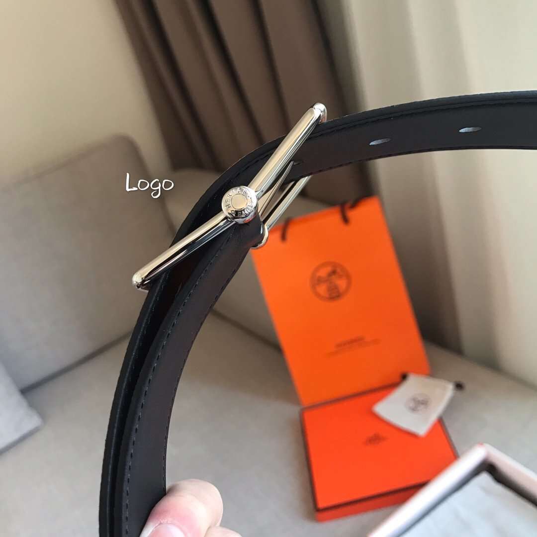 Hermes Grey Saddle 38MM Reversible Belt - Image 3