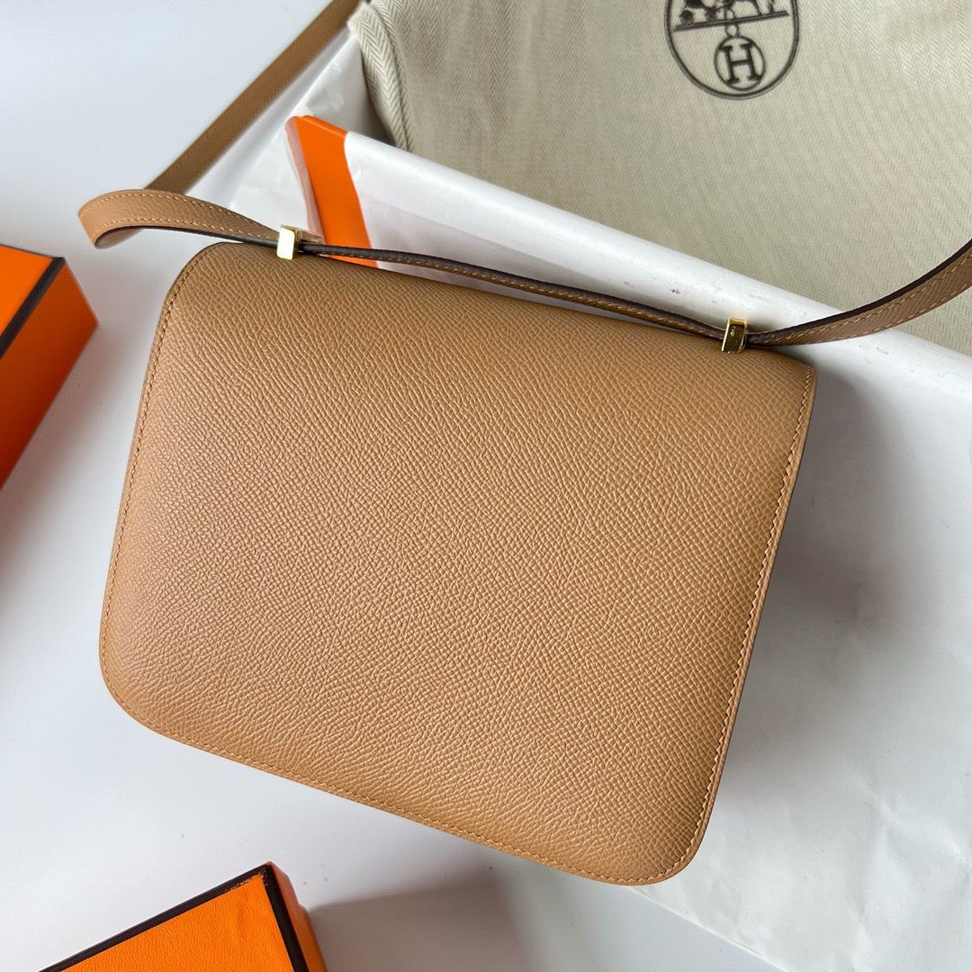 Hermes Constance 18 Handmade Bag In Chai Epsom Calfskin - Image 4