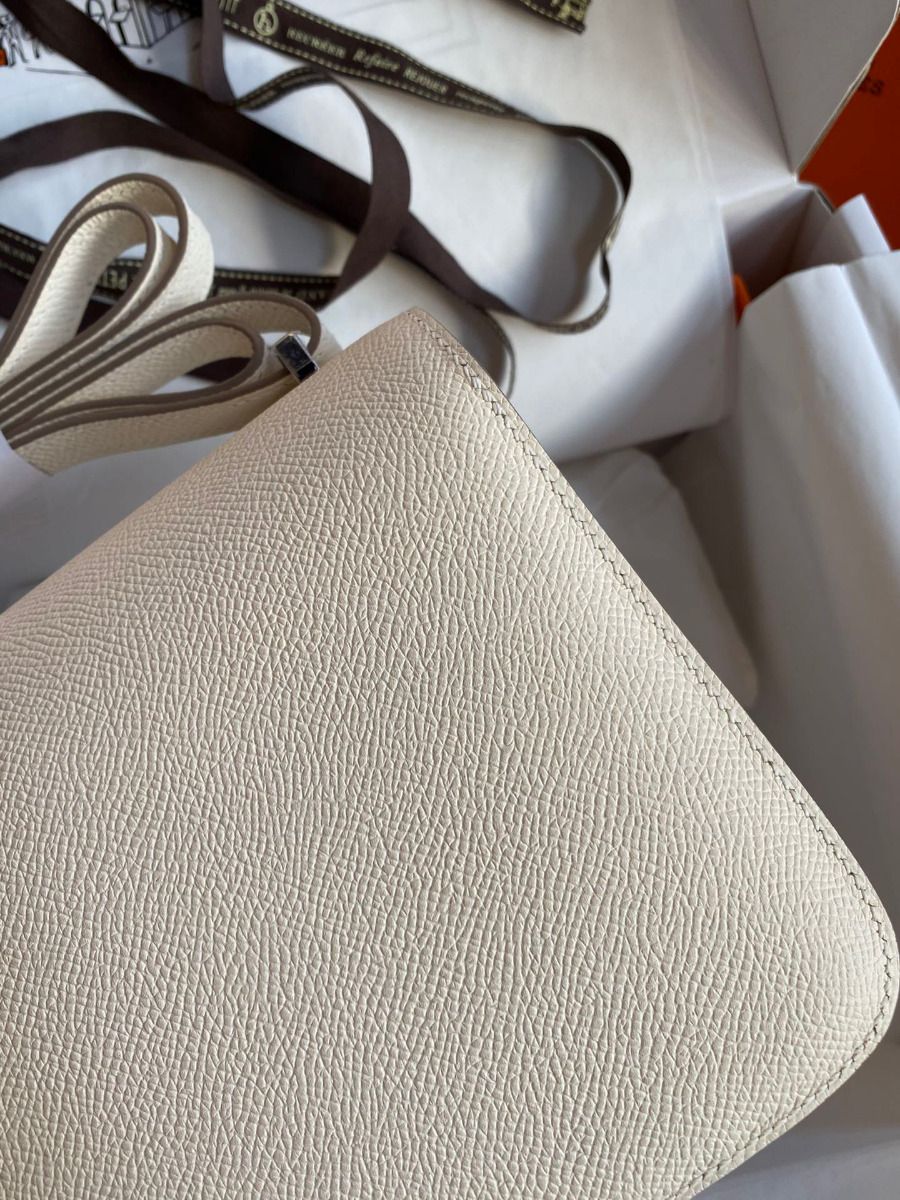 Hermes Constance 18 Handmade Bag In Craie Epsom Calfskin - Image 6