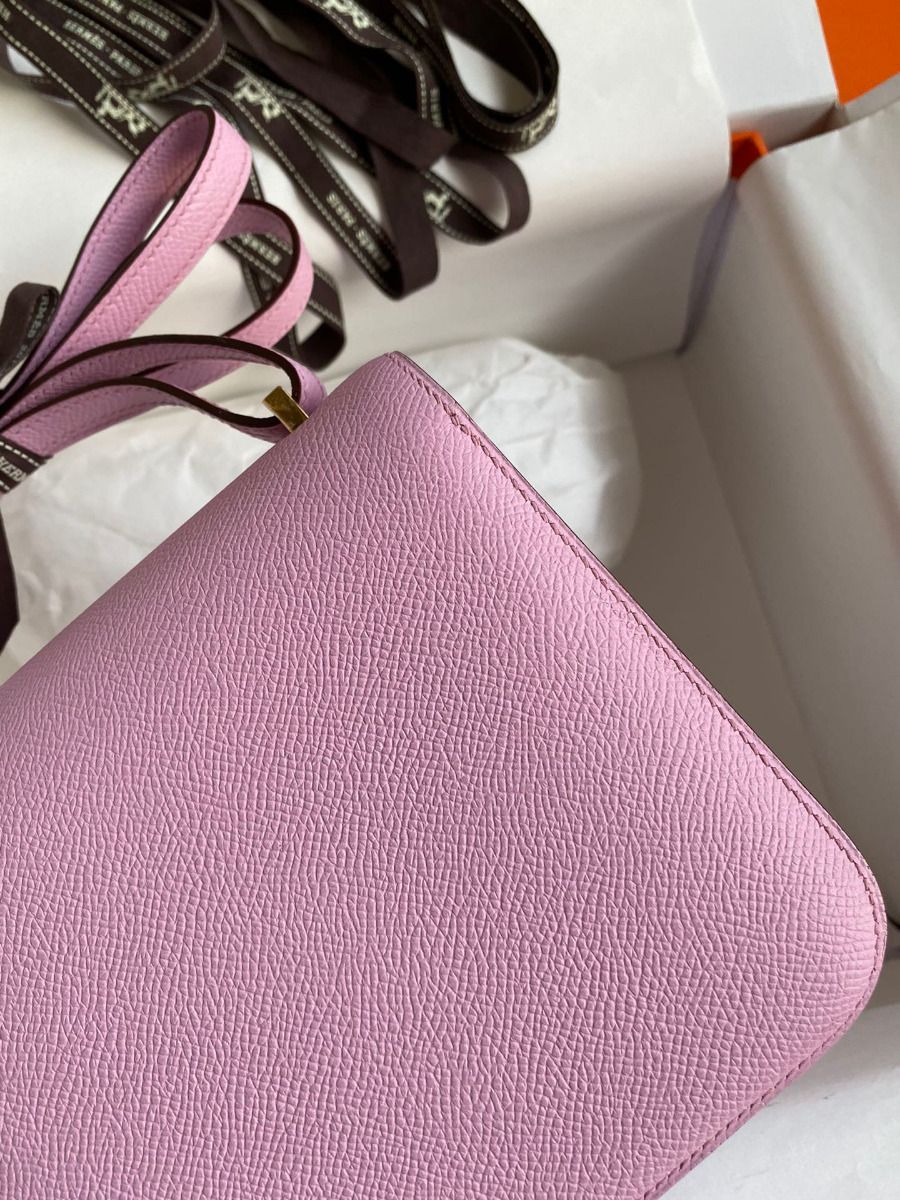 Hermes Constance 18 Handmade Bag In Mauve Sylvestre Epsom Calfskin - Image 6
